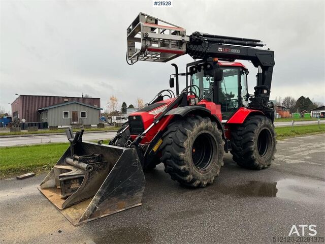 Baggerarm Huddig 1260C Backhoe w/ Palfinger crane, Lift, rototilt a
