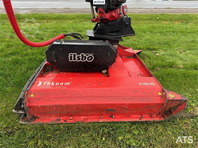 Baggerarm Huddig 1260C Backhoe w/ Palfinger crane, Lift, rototilt a