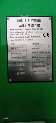 Scherenhebebühne Hangcha HS1014TP (Nieuw, binnen 24h geleverd)