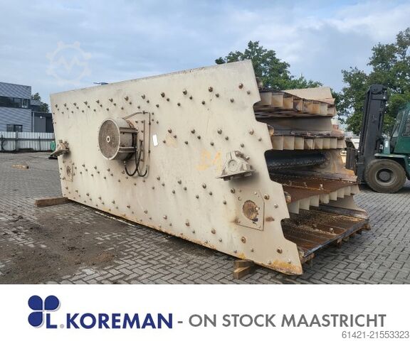 Siebanlage Nordberg-Dragon 25/60-3.5 Nordberg-Dragon Type: 25/60-3.5 Surface: 6000 mm x 2500 mm – 3,5 Decks Upper Deck Screening machine Nordberg-Dragon 25/60-3.5