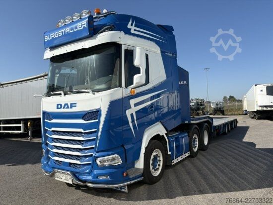 Truck & trailer DAF XG+ 530 FTG 6X2 FULL AIR KOMPLETTZUG , HANGLER TIEFLADER