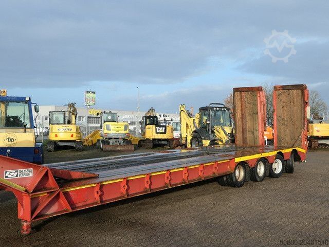 Tieflader-Sattelauflieger Gheysen & Verpoort , Gelenkt, Hydr. Rampen, Luft