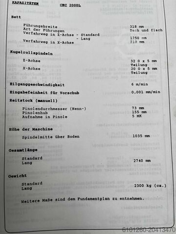 Leit-/Zugspindeldrehmaschine Colchester CNC2000
