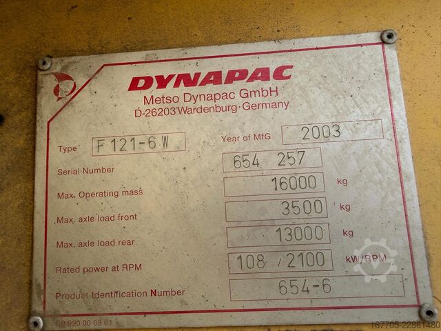 Radfertiger Dynapac F121-6W