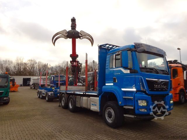 Holztransporter LKW MAN 28.500 TGS Allrad. HOLZZUG EPSILON-Kran GREIFER