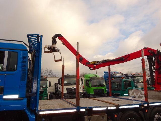Holztransporter LKW MAN 28.500 TGS Allrad. HOLZZUG EPSILON-Kran GREIFER