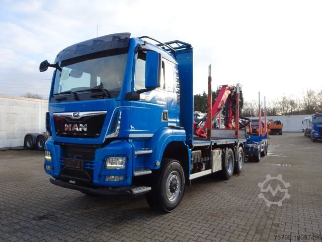 Holztransporter LKW MAN 28.500 TGS Allrad. HOLZZUG EPSILON-Kran GREIFER