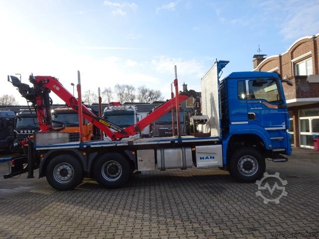 Holztransporter LKW MAN 28.500 TGS Allrad. HOLZZUG EPSILON-Kran GREIFER