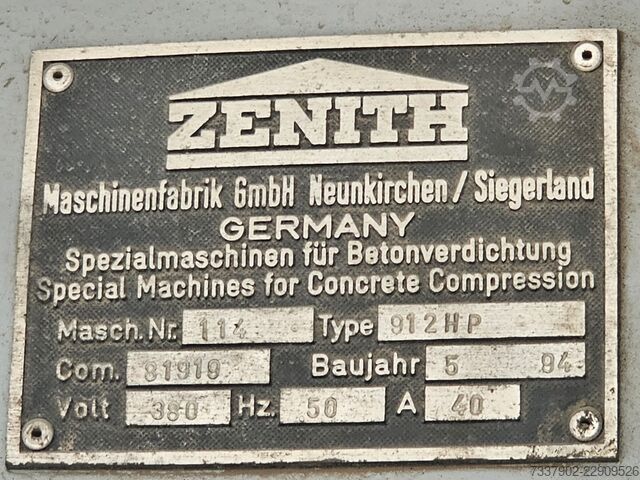 Blockfertigungsmaschine 912 Zenith 912