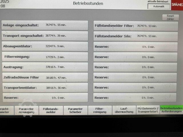 Stationäre Absauganlage Spänex Spülluftfilterhaus SLF 35-FH-U-6-2-S