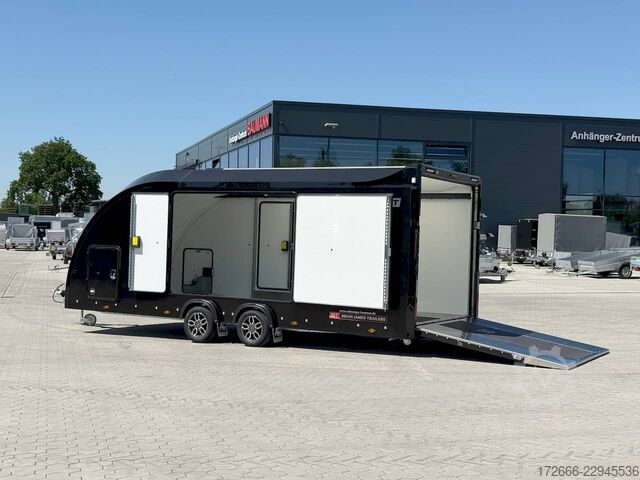 Car carrier van Brian James Trailers RACE SPORT 341-5521-35-2-12-B 550X210X196CM 3500KG GESCHLOSSENER AUTOTRAILER | SCHWARZ