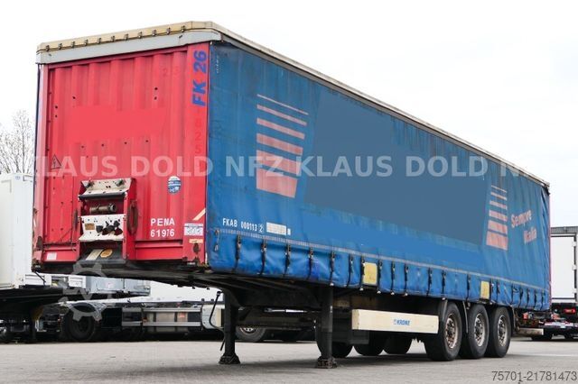 Open semitrailer with tarp KRONE SD Pritsche Plane Edscha BPW-Achsen