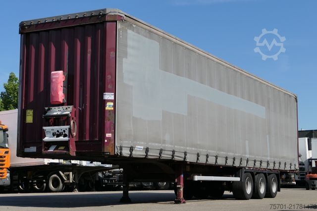 Open semitrailer with tarp KRONE SD Pritsche Plane XL MegaLiner Edscha Bordwände