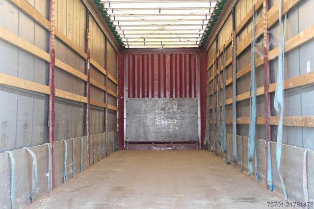 Open semitrailer with tarp KRONE SD Pritsche Plane XL MegaLiner Edscha Bordwände