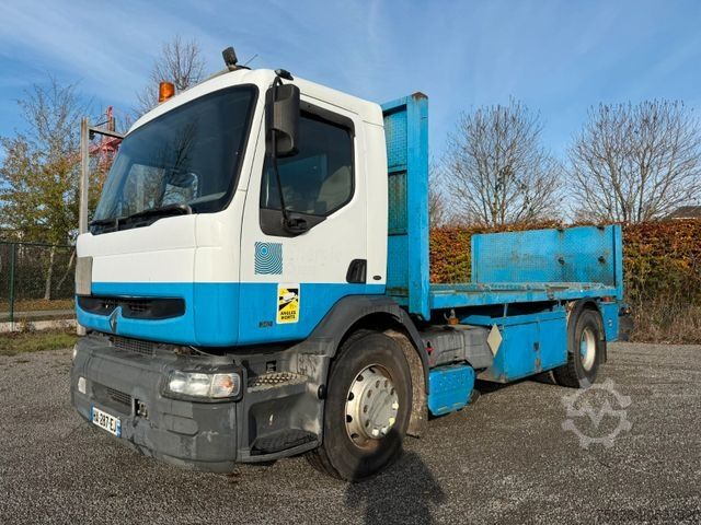 Flatbed truck RENAULT Premium 340   / Manual pump / Retarder