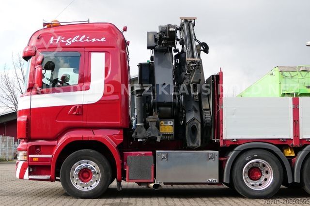 LKW mit Pritsche (offen) SCANIA R500 Pritsche Kran Palfinger Lift-/Lenkachse Eu5