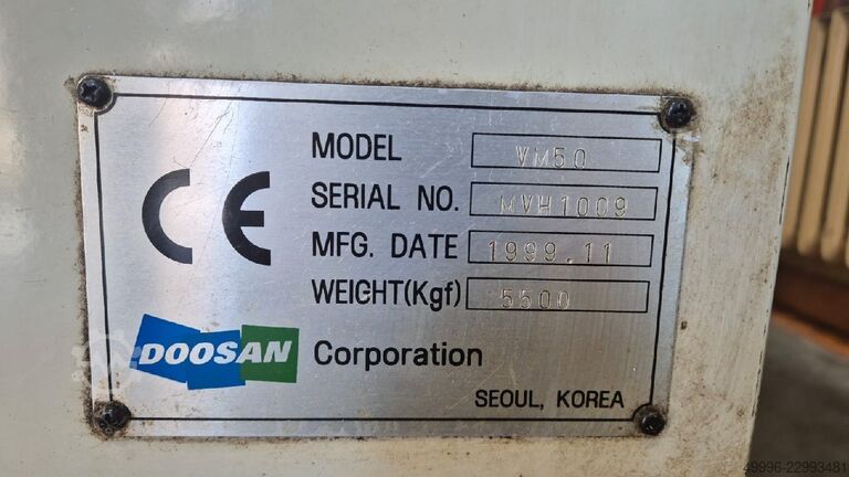 Vertical machining center DOOSAN VM50