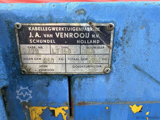 Venrooij kabelwagen aanhanger - Gebruikt  Venrooij kabelwagen aanhanger - Gebruikt