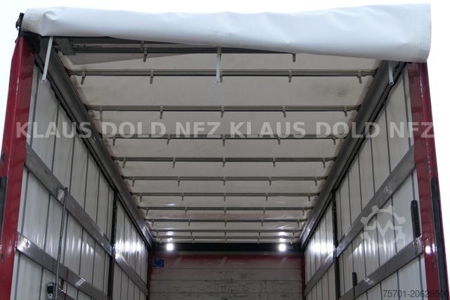 Flatbed truck with tarp RENAULT DWide 18.320 Pritsche Plane Vollluft XL-Tank LBW