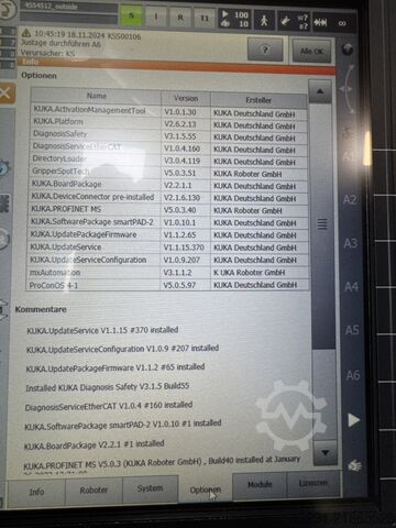 Industrial robot KUKA KR10 R1100-2 / SEL KRC4 (82 + 135 Std.)