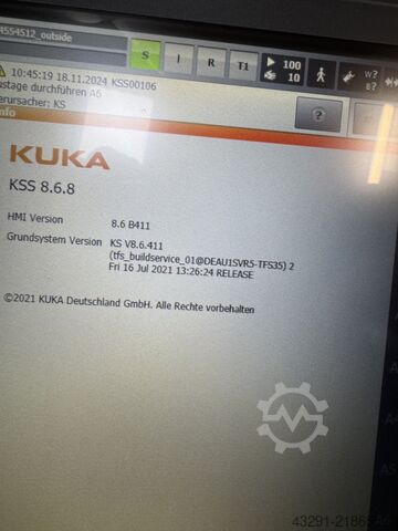 Industrial robot KUKA KR10 R1100-2 / SEL KRC4 (82 + 135 Std.)