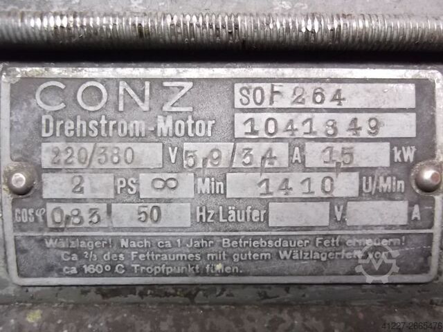 Electric motor 1.5 kW 1410 rpm CONZ SOF264