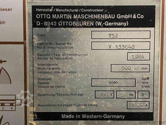 Abrichthobelmaschine Martin T52