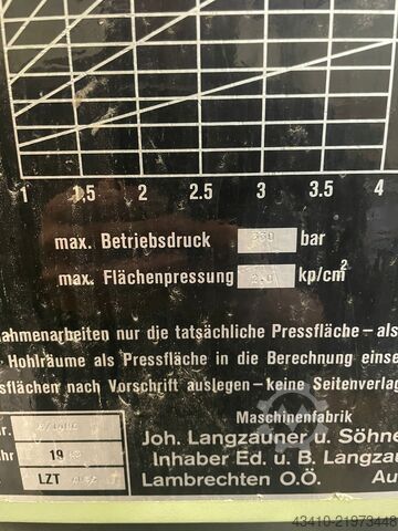 Veneer press Joh Langzauner u. Söhne LZT 60-S