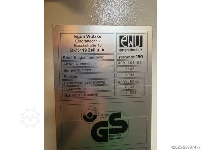 Bürstenentgratmaschine EWU Rotomat 180