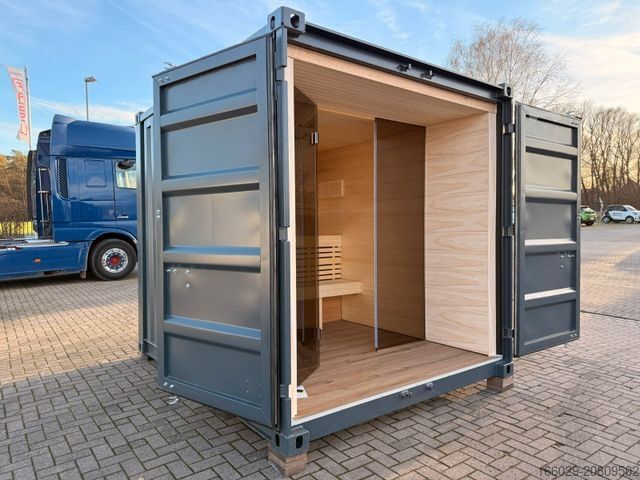 Auflieger-Wechselfahrgestell  Wiese Sauna Container - Sofort Lieferbar
