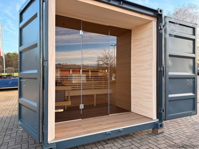 Auflieger-Wechselfahrgestell  Wiese Sauna Container - Sofort Lieferbar