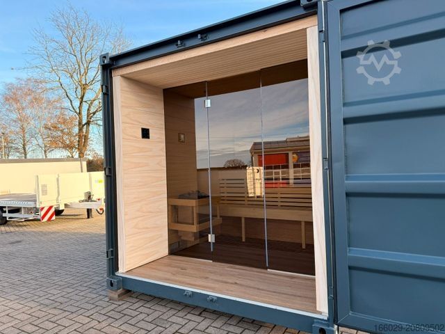 Auflieger-Wechselfahrgestell  Wiese Sauna Container - Sofort Lieferbar