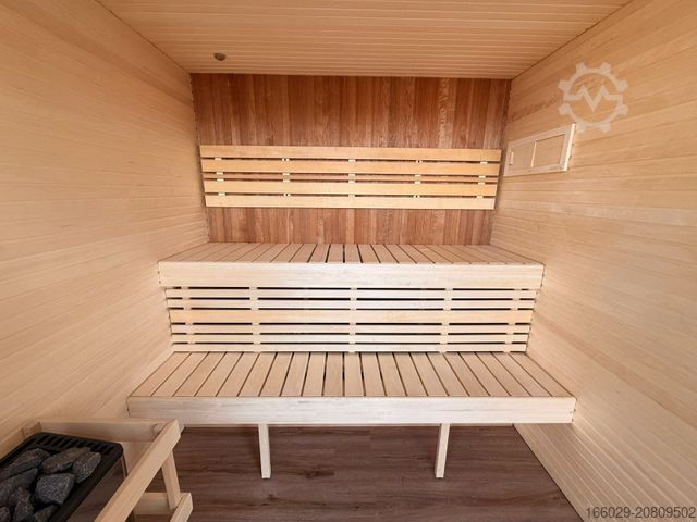 Auflieger-Wechselfahrgestell  Wiese Sauna Container - Sofort Lieferbar