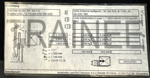 Frontstapler LINDE E30/02