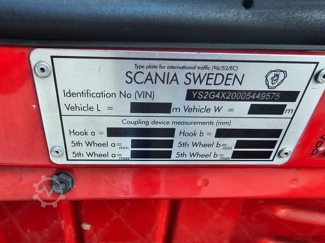 LKW mit Pritsche & Plane SCANIA G410 Volumen, Edscha, Hubdach+Tandemhänger