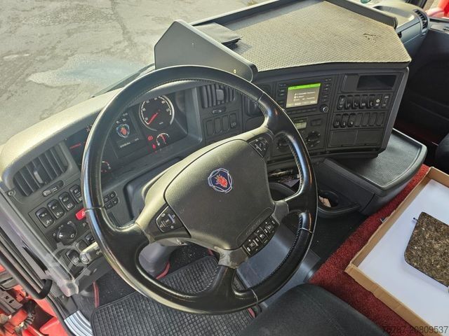 LKW mit Pritsche & Plane SCANIA G410 Volumen, Edscha, Hubdach+Tandemhänger