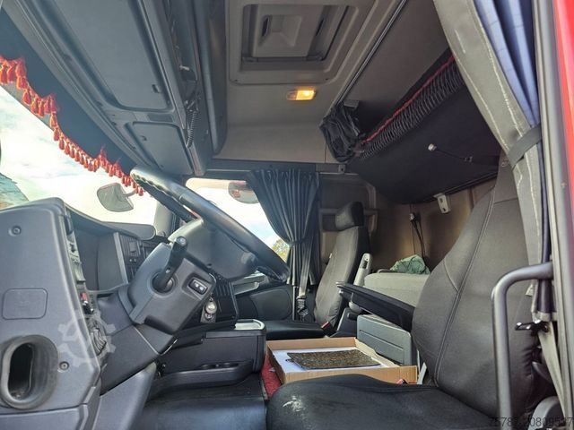 LKW mit Pritsche & Plane SCANIA G410 Volumen, Edscha, Hubdach+Tandemhänger