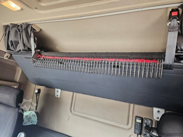 LKW mit Pritsche & Plane SCANIA G410 Volumen, Edscha, Hubdach+Tandemhänger