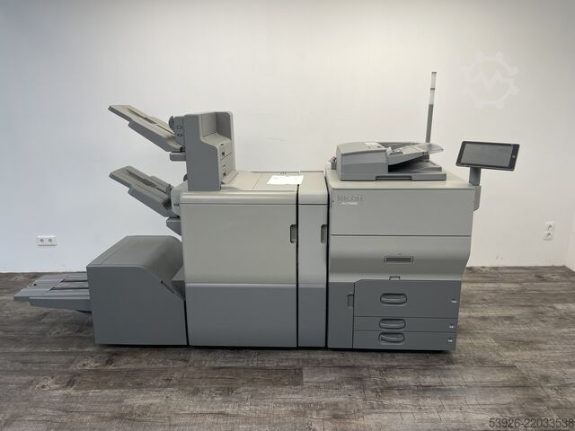 Digital print machine Ricoh Pro C5300SL incl. booklet, trimmer only 406.000 clicks