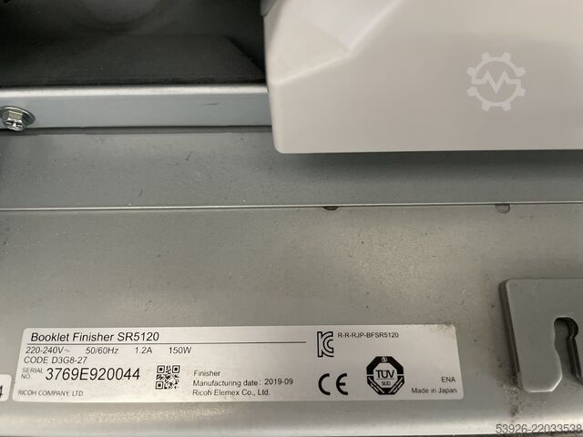 Digital print machine Ricoh Pro C5300SL incl. booklet, trimmer only 406.000 clicks
