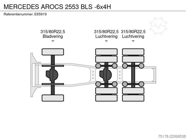 Standard tractor Mercedes-Benz AROCS 2553 BLS -6x4H