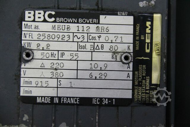 Elektromotor 2,2 kW 915 U/min BBC MEUB 112 MR6