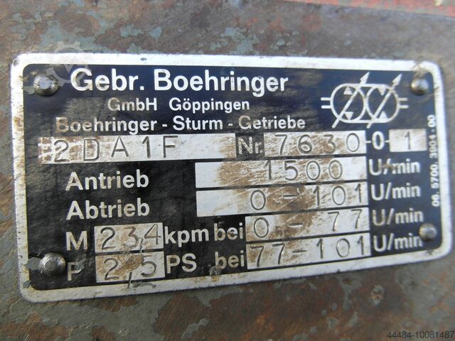 Hydraulik-Vorschub Boehringer 2DA1F + 2D35ZK