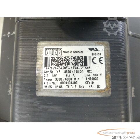Control unit KUKA 1FK7083-5AF81-1YY3-Z S16 Servomotor SN: YFWU350415854023