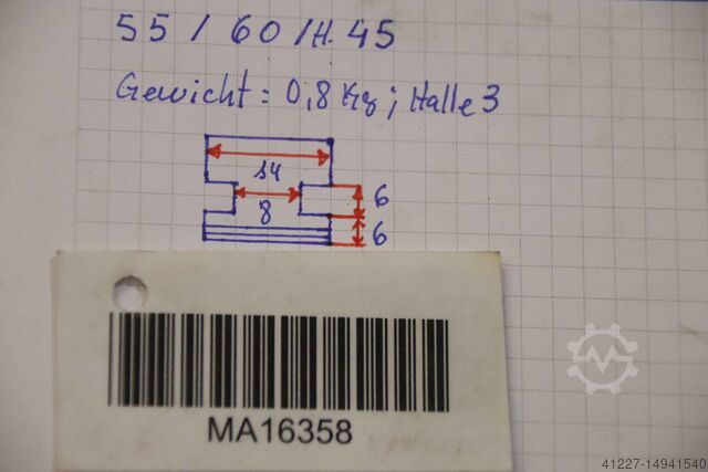 Interchangeable jaws Forkardt Breite 14 mm schrägverzahnt