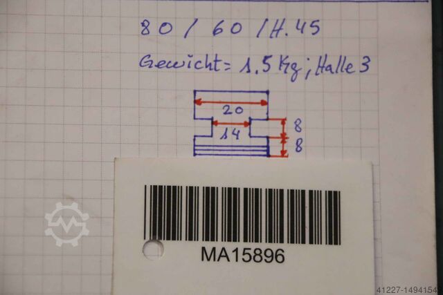 Interchangeable jaws Forkardt Breite 20 mm schrägverzahnt