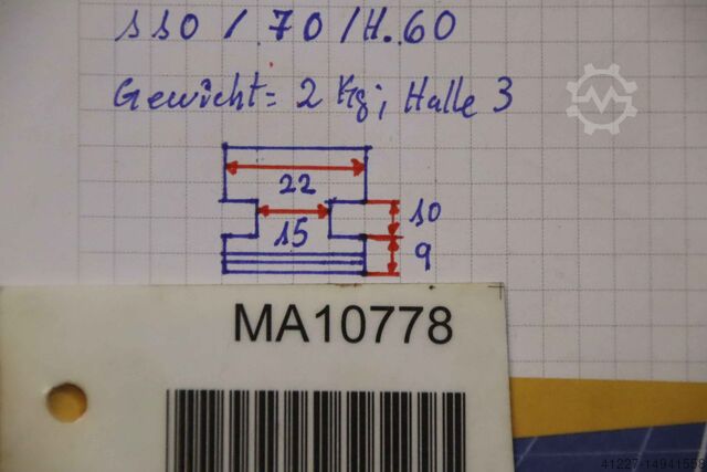 Wechselbacken Forkardt Breite 22 mm schrägverzahnt