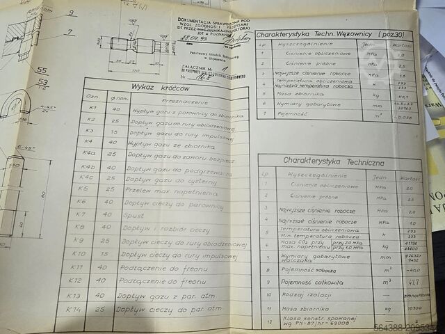 CO2 Cryogenic Tank, Dry Ice POM Steszew 47,7 m3