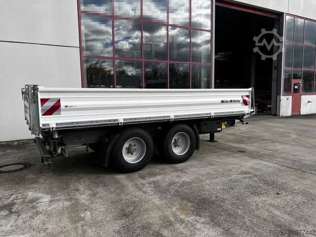 Three-way tipper trailer Müller Mitteltal TA-2  14,4 t Tandemkipper- Tieflader Breitbereifung NEUWERTIG