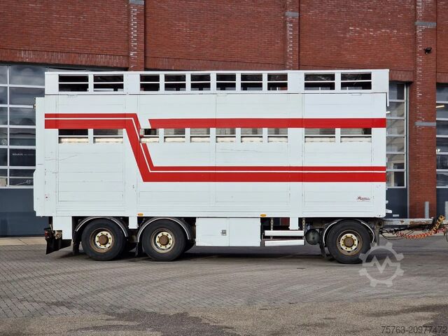 Viehtransport Samro 3 axle - 2 deck livestock - Lifting roof - Regn...